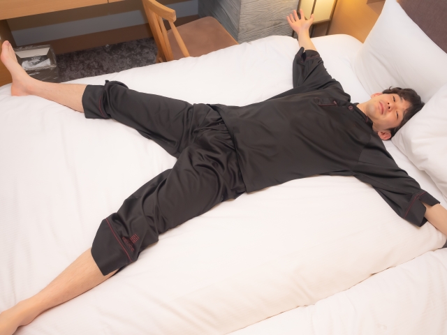 ぐっすりと眠る様子