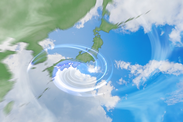 低気圧と前線のイメージ